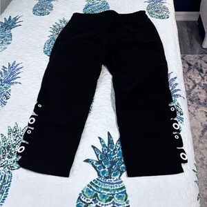 Ethyl Capril pants with tabs and white grommets Size 8